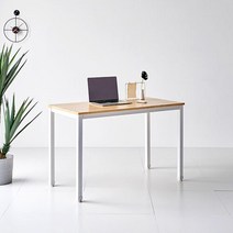 북유럽 모던 서재 고급 스틸프레임 1인책상 홈오피스, 메이플워시화이트