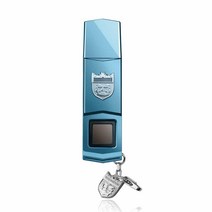 TOPMORE Phecda 지문 인식 USB3.0 플래시 드라이브 ID 보안 디스크 생체 인식기 메모리 스틱 1B 블루 & 실버, Blue Silver, 32GB