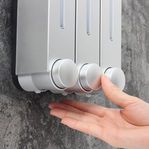 오너클랜 클린존 벽걸이 물 비누 디스펜서 3구 세제 통[WC5145C], 본상품선택