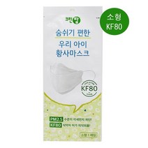 에버그린 숨쉬기 편한 우리아이 황사마스크 KF80소형 50매/유통기한 2... 221387