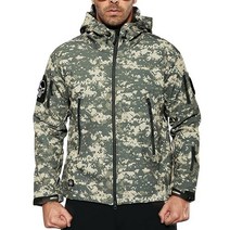 Antarctica ANTARCTICA 남성 밀리터리 택티컬 재킷 아웃도어 방수 소프트 쉘 후드티 회색 M사이즈, XX-Large, Acu Camo, Acu Camo