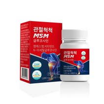 엠에스엠 글루코사민 관절 MSM 상어연골 관절척척 60정x6 초록입홍합 우슬 비타민D 뼈 건강 연골, 60정x6개, 6개