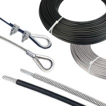 코팅와이어 로프 1M 절단 1.2mm~5mm 빨래줄 농업 유인줄 코팅 와야 투명 블랙, 2. 코팅 와이어 1M_투명코팅, 코팅와이어1M_투명코팅 2.4mm