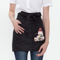 Gudaform 허리형 단색 앞치마 M 네코친구들 / 일식디자인 Apron, 03-네코친구들 블랙(214)