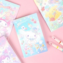 산리오 캐릭터즈 트윙클 레인보우 무선수첩 (40개 1세트)
