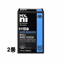 마이니 루테인지아잔틴 눈영양제 메리골드 황반색소 epa dha 비타민e 금잔화 눈피로 눈건조 노안 항산화 빌베리 블루베리 결명자 눈에좋은 건강기능식품, 2통, 1개월분