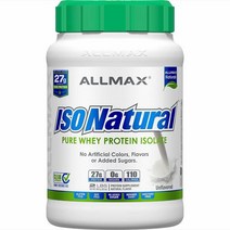 올맥스 뉴트리션 ALLMAX ISONATURAL 분리 유청 단백질 무향 무지방 및 설탕 31회분, 5 Pound (Pack of 1), Chocolate