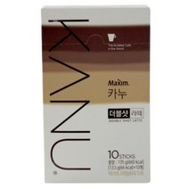 동서식품 카누 더블샷라떼 10T 4통 카누 스틱 커피, 10개입