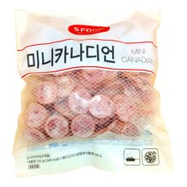 에쓰푸드 미니 카나디언 500g 신선 돼지고기 원료 피자 한식 토핑 햄, 1개