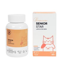 멍냥이랑 시니어스타 노령견 노령묘 영양제 60정, 노령 질환 억제, 1개