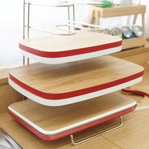 cocooning FRANZ 위생 향균 대나무 두꺼운 칼라도마 3size, 레드