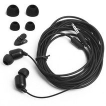 소음측정기 3 미터 길이 유선 이어폰 모니터 헤드폰 3.5mm 소음 제거 헤드셋 마이크가있는 라이브 스테레오, [03] Black