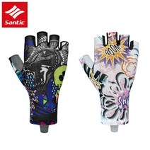 산틱 여성용 아이스쿨 에어로 EVA 패드 반장갑 L2P123, 블랙 L2P123H