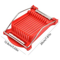 후지 육절기 슬라이서 가정용 업소용 Luncheon Meat Slicer Stainless Steel Boiled Egg Fruit Soft Cheese Non 슬립, 1.Red