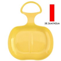 웨이크보드 장비 밀랍 스노우 슈 스키 루지 트리네오 파라 성인 눈 썰매 터보건 플라스틱, 연노랑