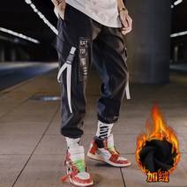 남자바지 힙합 스트리트웨어 남성 하렘 카고 팬츠 조깅 스웨트팬츠 솔리드 컬러 블랙 화이트 발목 길이 바지 테크웨어