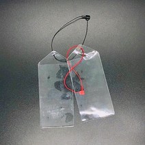 [MNP] 투명가격표 PVC택 행택 영업용 세탁소 표시택 종이사이즈 4.5 x 9cm 10장