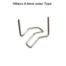 휴대용 가정용 용접기 레이저 아크 스팟 전기 용접기 100pcs 플라스틱 핫 스테이플러 스테이플 자동차 플라스틱 수리 도구 키트 용접 기계 범퍼 납땜 인두 스테이플, 100개, 07