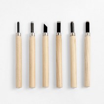 보급형 목공용 조각도 6종세트 나무 공예 조각칼