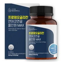 로이즈웰 프로테오글리칸 연어코연골 올인원 맥스 600mg 프로테오클리칸 추출물, 1박스, 60정