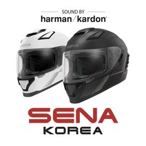 세나 스트라이커 하만카돈 사운드 모터사이클 풀페이스 스마트 헬멧 메시 인터콤 4자 블루투스 인터콤 STRYKER-GW/MB, L, 매트 블랙