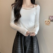 데님마모긴팔티셔츠여디자인감소중레깅스여추동복