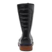 해루질플랫 미끄럼 방지 장화 남성용 여성용 롱 튜브 라운드 토 피셔 부츠 야외 워터 슈즈 방수 플라이, 한개옵션1, 02 Black size 40