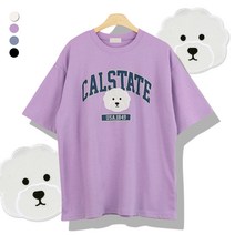 오마보이 남자 비숑 스티치 와펜 반팔티