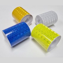 고휘도 반사테이프 방수 반사판스티커 위험테이프 반사지 보호테이프 반사띠 재귀반사, 화이트