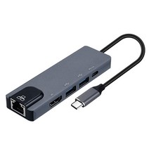 FW838 갤럭시북 프로/기가비트 랜 이더넷 젠더/PD충전 멀티허브/TV연결 HDMI미러링/삼성 덱스 USB3.0x2