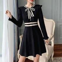 L.ONLINE SHOP109374 빅사이즈 럭셔리 리본 니트원피스~4XL 원피스 하객룩 트위드원피스 쉬폰원피스 뷔스티에원피스