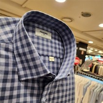 레노마 SH04 F/W 고퀄리티 면혼방 CVC 멜란 깅엄 헤링본 체크 슬림핏 셔츠 RMFSLP-140-BU-55
