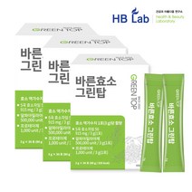 바른효소 그린탑 국내산 5곡 효소자임 역가수치 50만유닛, 3박스(3g x 90포)