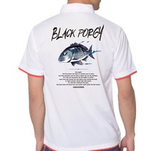 [피싱웨어]감성돔티셔츠 ver3 감시 찌 갯바위 낚시 여름 반팔 티셔츠 빅사이즈가능, 반팔카라쿨티셔츠, 4L(115), 화이트