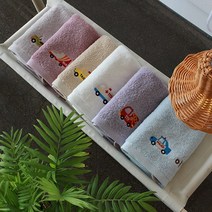 40수 코마사 (항균)긴급 자동차 어린이집 고리수건 선물 이름자수, 골고루, 5장
