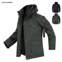 디바옴므 이중카라 하프 후드 야상 점퍼