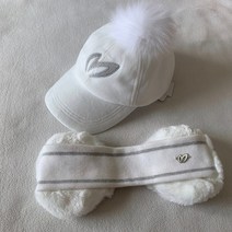 마스터바니 귀달이 모자 캡 겨울 골프모, 흰색 귀마개   모자