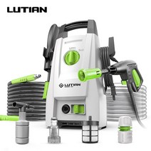 LUTIAN 1400W 고압세척기 자흡식 세차기 세차 휴대용, 기본형  SE 1400W+5M 출수관+세척 세트