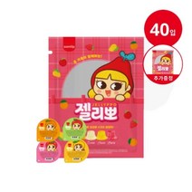 삼립 젤리뽀 과일 젤리 40입 1봉+ 6입 추가 증정 (딸기맛망고맛오렌지맛사과맛), 젤리뽀 40개입_젤리뽀 6개입