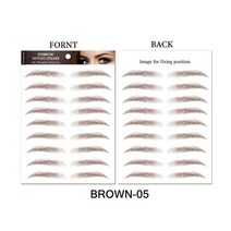 O.TW O.O 눈썹 스티커 4D 헤어 메이크업 방수 지속적인 영양 문신, 한개옵션1, 14 BROWN 05