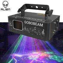 조명 ALIEN 500mw RGB 빔 라인 스캐너 패턴 레드 그린 2 in 1 프로젝터 DJ 디스코텍 크리스마스 파티 웨딩 바 클럽 DMX 무대 효과, 미국 플러그