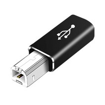 USB 유형 C to B 프린터 스캐너 변환기 용 어댑터 USB C Female to USB B Male MIDI 컨트롤러 용 전기 키보드 461329, 01 Straight Black