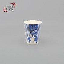 코팅 블루 음료종이컵 270ml 양면 동물친구들 음료 아이스 컵 종이 슬러쉬컵 9온스 슬러시 1000개, B8108 / 1000개