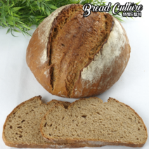 브레드컬쳐 통밀 깜빠뉴 (보성우리밀통밀 100% 무농약 비건빵), 통으로