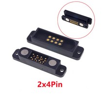 포고핀 1/3/5/20/50 쌍 이중 행 고전류 마그네틱 포고 핀 커넥터 8 10 12 14 극 수 암 피치 2.54 MM DC 전원 충전, 20Pairs, 01 2x4 Pin Male Female