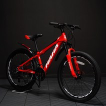 오투휠스 마하 X7 유압식 초등학생 자전거 24인치, 98프로조립-택배배송, 네온레드 (24인치)