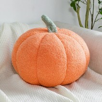 수입소파 럭셔리 나무 장식 호박 모양 베개 20-35cm 북유럽 스타일 방 플러시 소파 거실 침대 옆 매트, 07 주황색_02 28cm