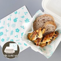 [소행섬] 펄프 도시락 전용 플라워 유산지 (민트), 250장, 250개