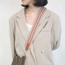 헤링본 비비드 와이드 가방 웨빙 스트랩 크로스 어깨 연장 조절 핸들