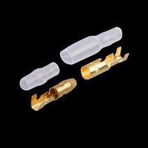 전선 터미널 단자 압착기 세트 4.0 총알 자동차 커넥터 직경 4mm 핀 50sets 200pcs 여성 + 남성 + 케이스 콜드 프레스 130, 100세트(400개)
